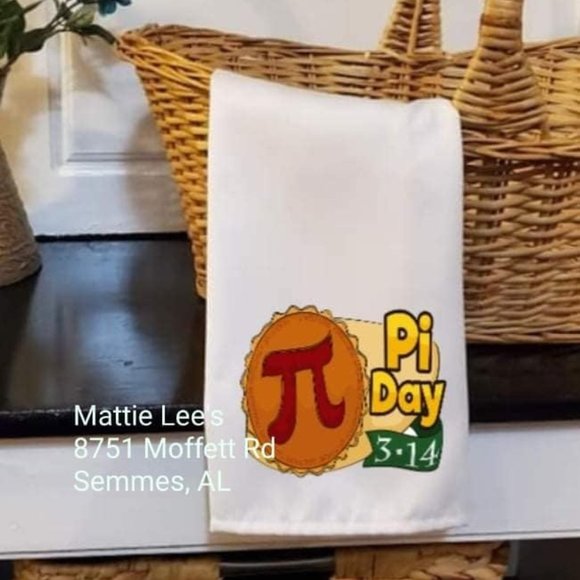 Pi Day 3-14 Kitchen Towel - Picture 1 of 1